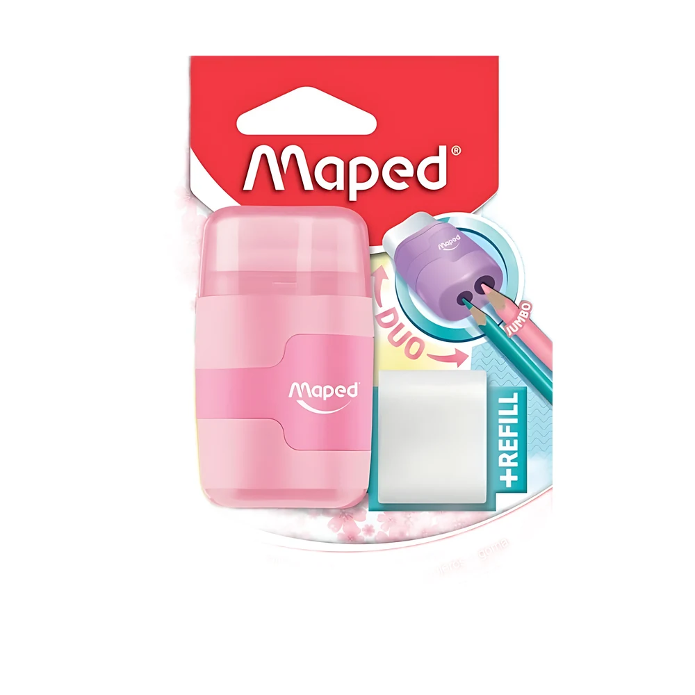 SACAPUNTA MAPED C/GOMA CONNECT DUO PASTEL + REPUESTO (049230/049210)
