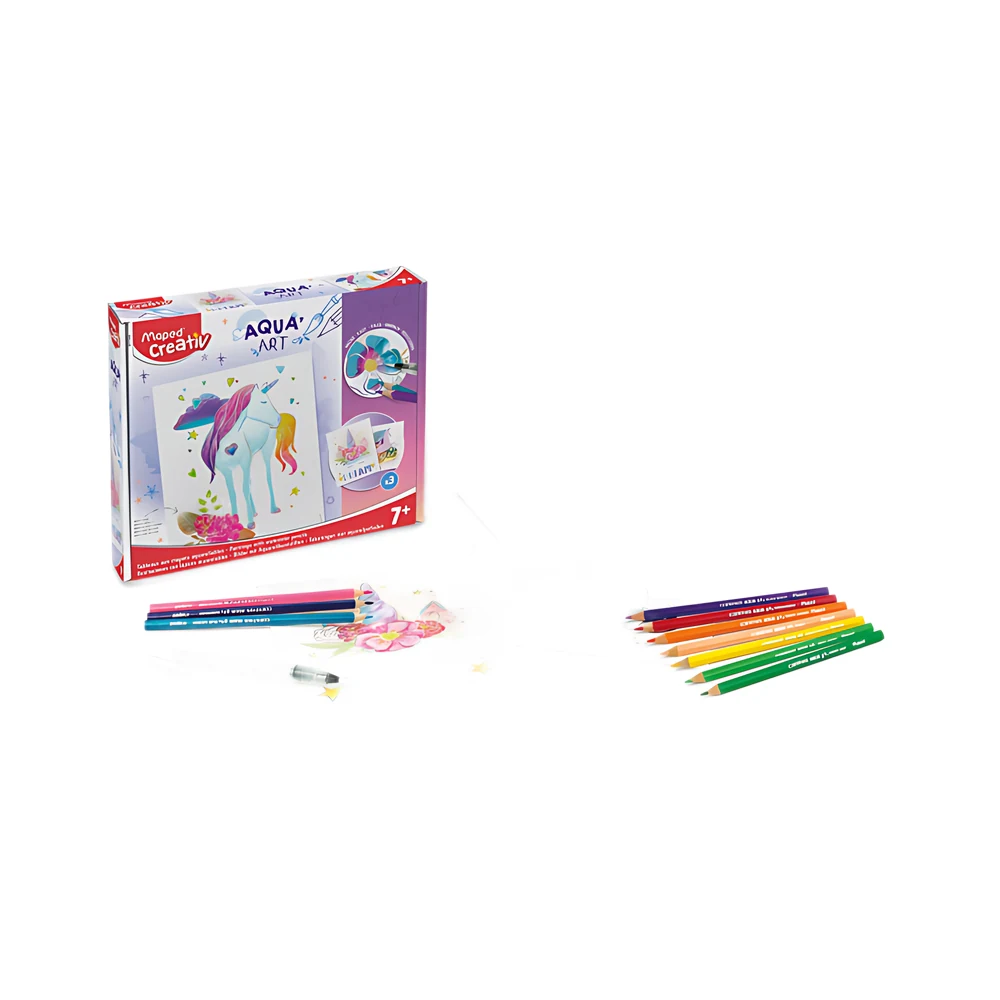 KIT MAPED PARA COLOREAR AQUA ART UNICORNIO X14 PIEZAS (907048)