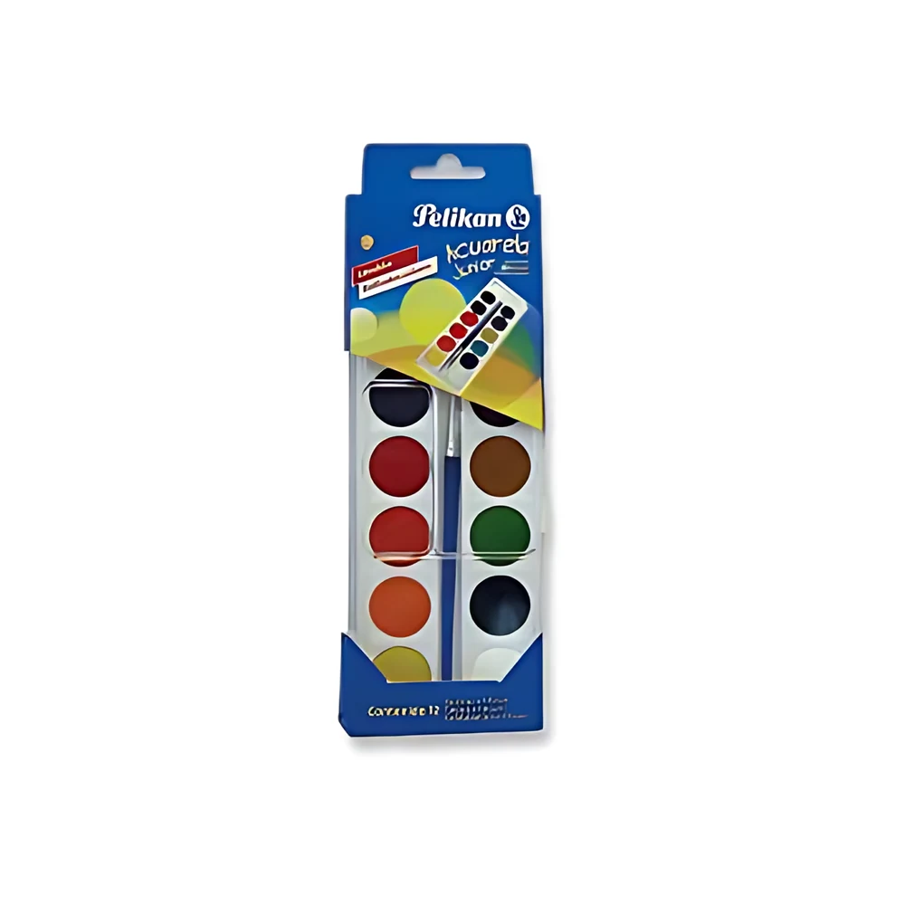 ACUARELA PELIKAN JUNIOR X12 COLORES C/PINCEL (L07501203)