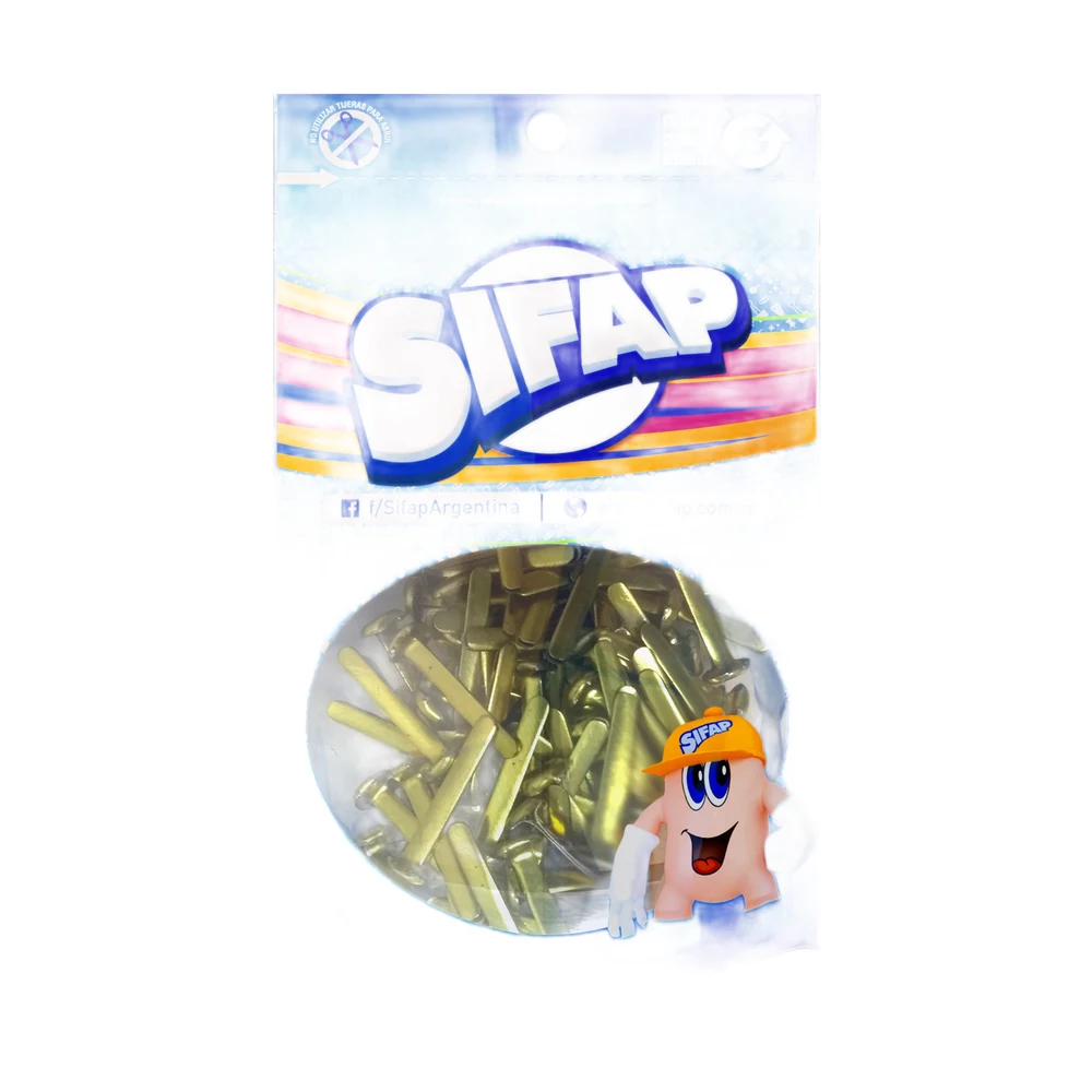 BROCHE SIFAP DORADO MARIPOSA Nº7 DOYPACK X 100U. (2500600007)