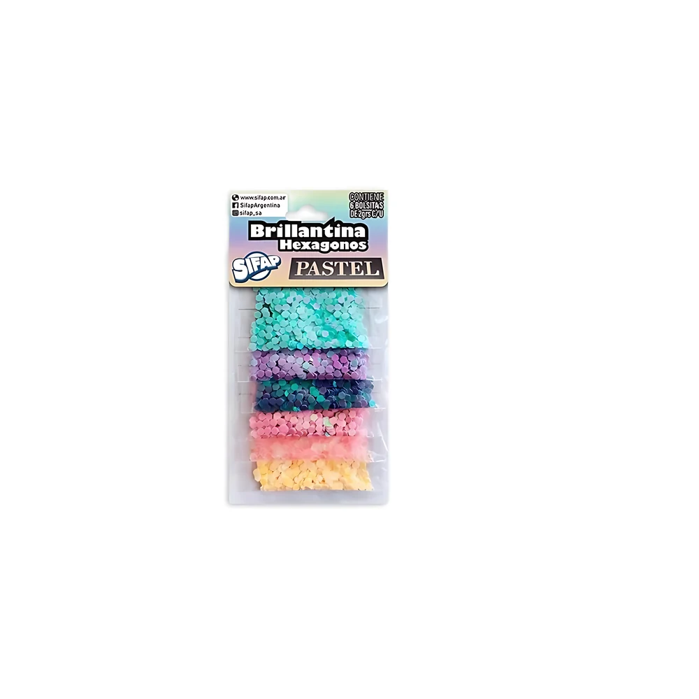BRILLANTINA SIFAP C/FORMA EN BLISTER X 6U. (PASTEL)