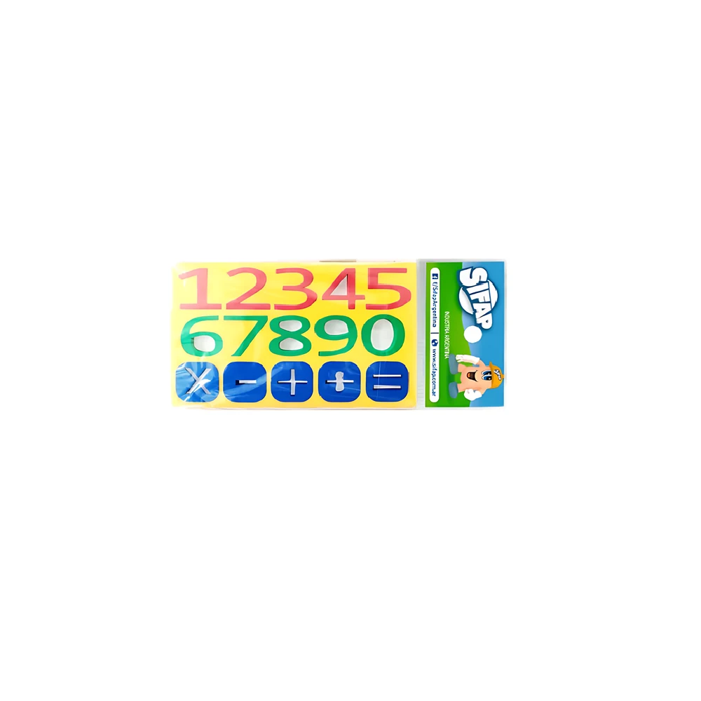GOMA EVA SIFAP MAGNETICA NUMEROS Y SIGNOS X 15 PIEZAS (7001)