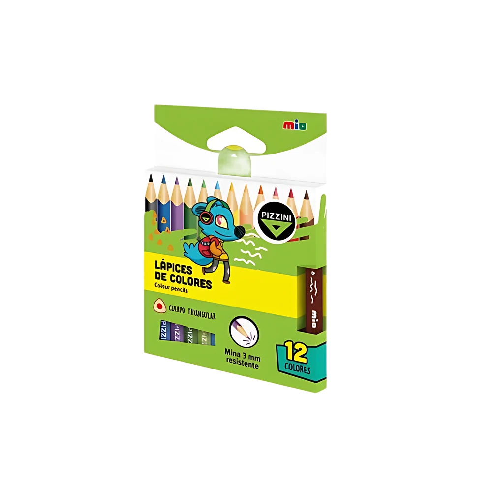 LAPIZ COLOR PIZZINI TRIANGULAR X12U. CORTOS (LMC2712)