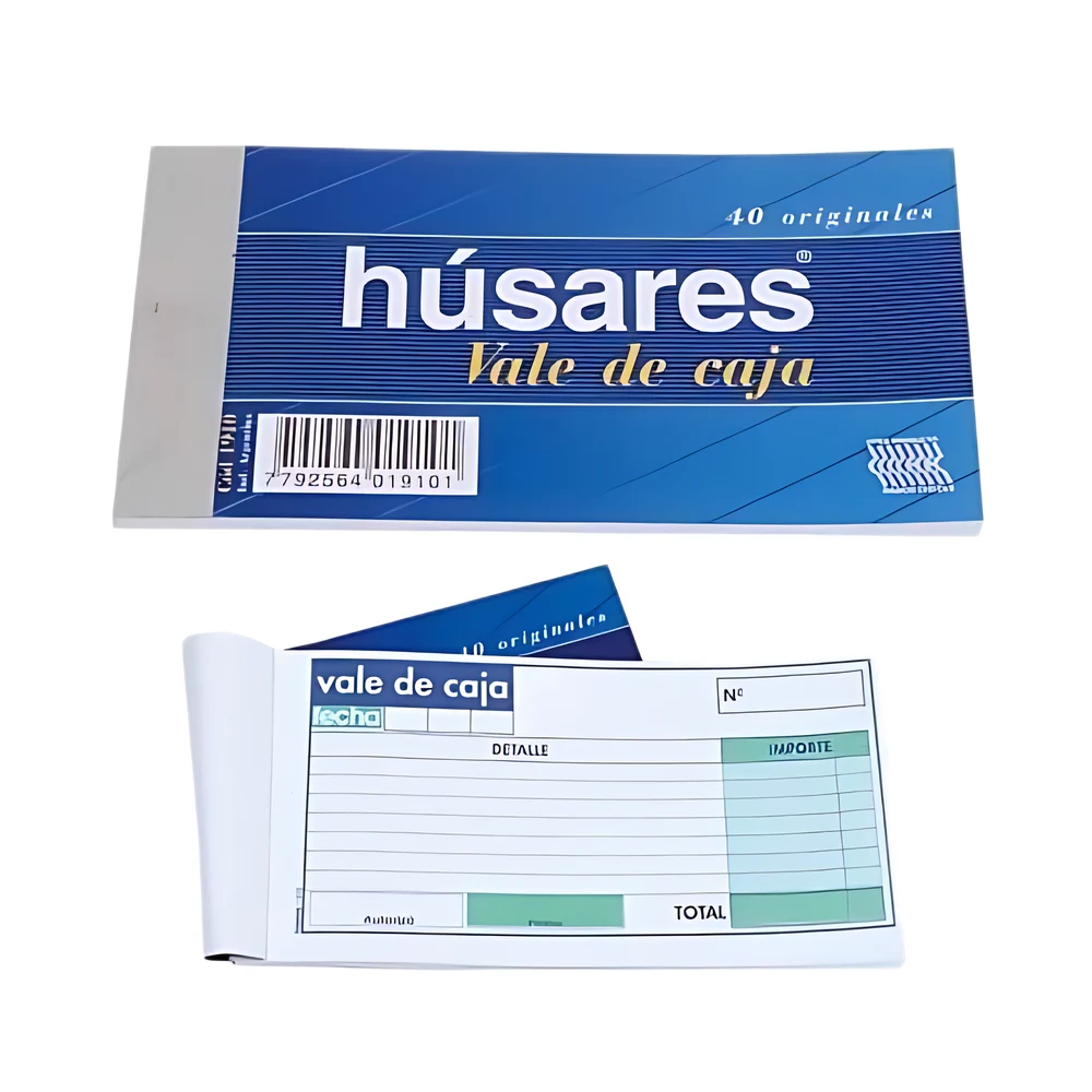 TALONARIO HUSARES COMPROBANTE DE CAJA ORIGINAL (1907)
