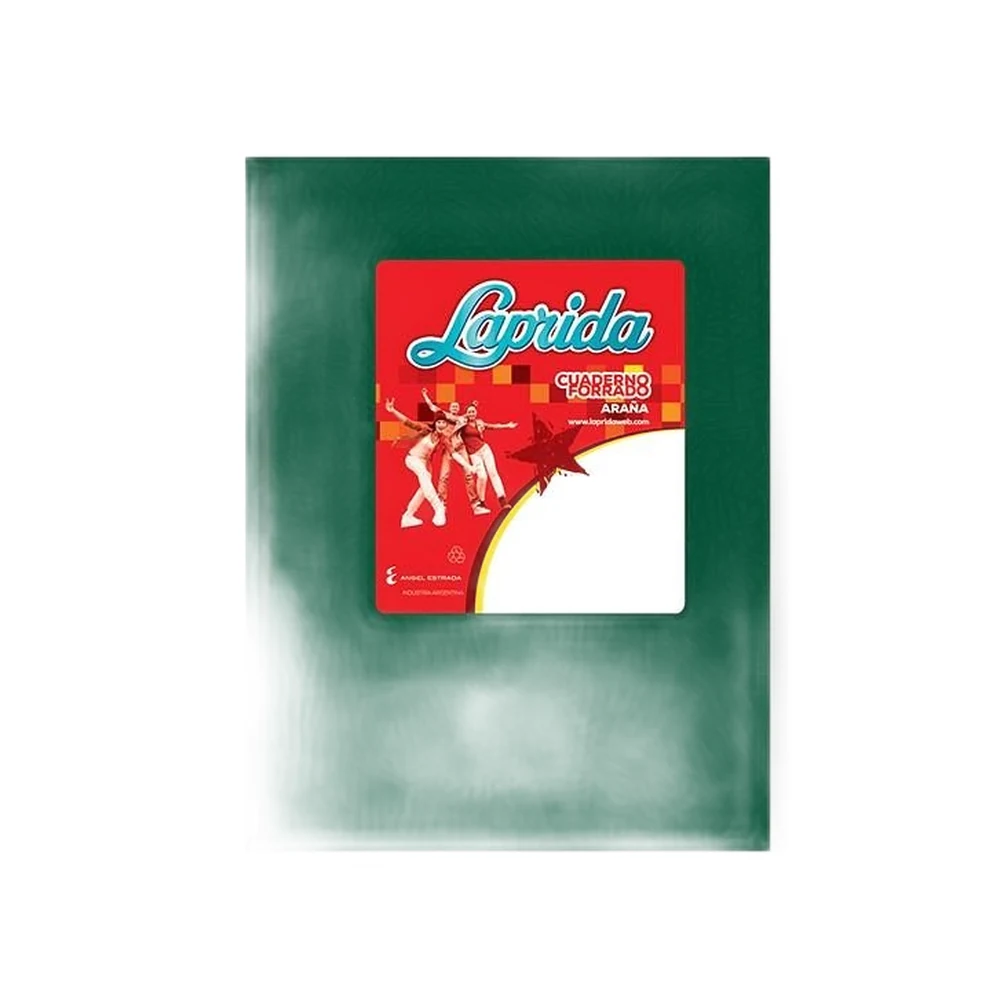 CUADERNO LAPRIDA FORRADO X198H T/C V/COLORES RAYADO (613007)