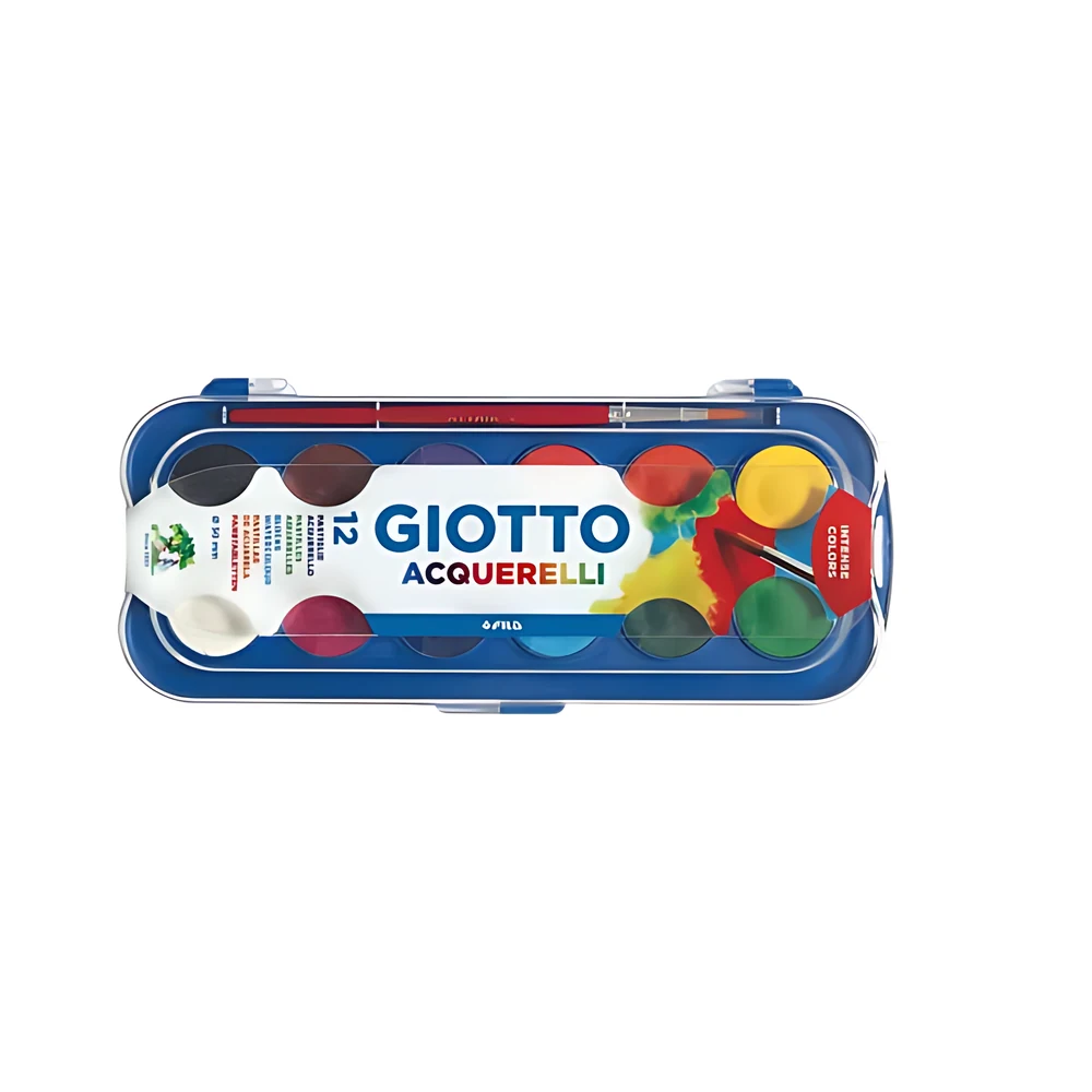 ACUARELA GIOTTO X 12 COLORES BANDEJA + PINCEL (351200)