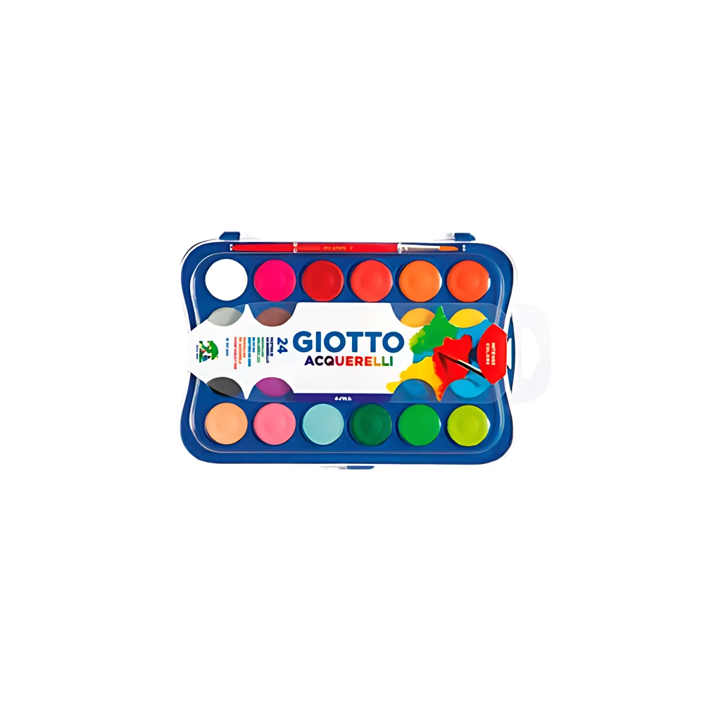 ACUARELA GIOTTO X 24 COLORES BANDEJA + PINCEL (352400)