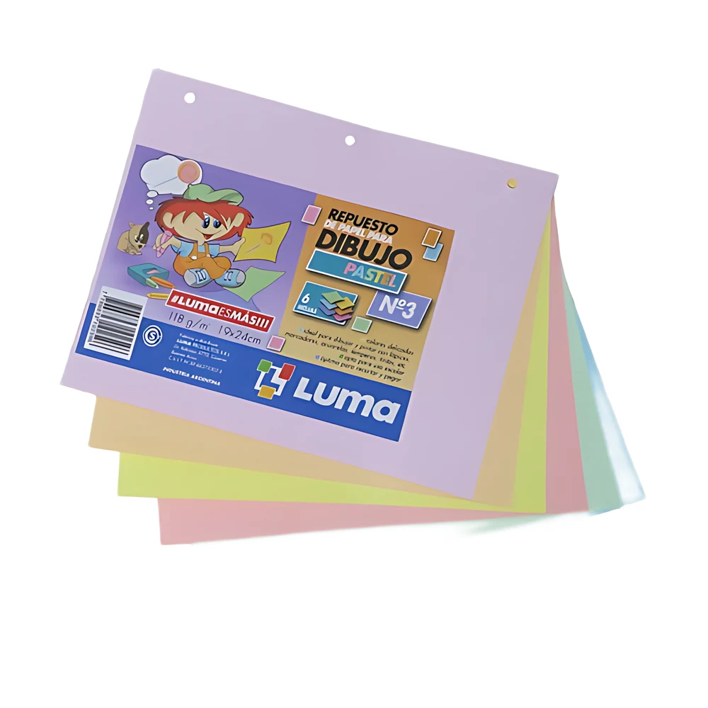 REPUESTO DE DIBUJO LUMA N°3 PASTEL 6H (80-34)