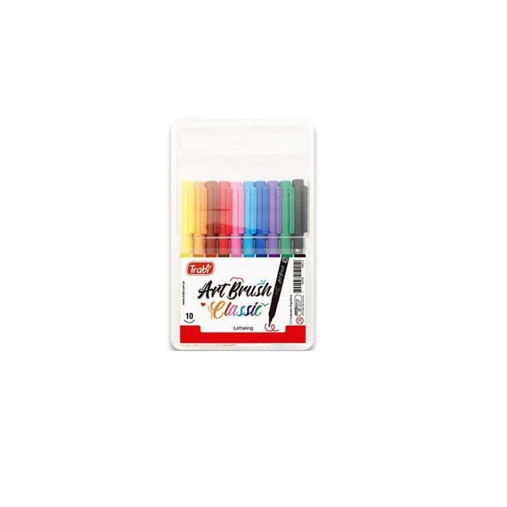 MARCADOR TRABI ART BRUSH CLASICOS PUNTA PINCEL X10U. (TR5921)