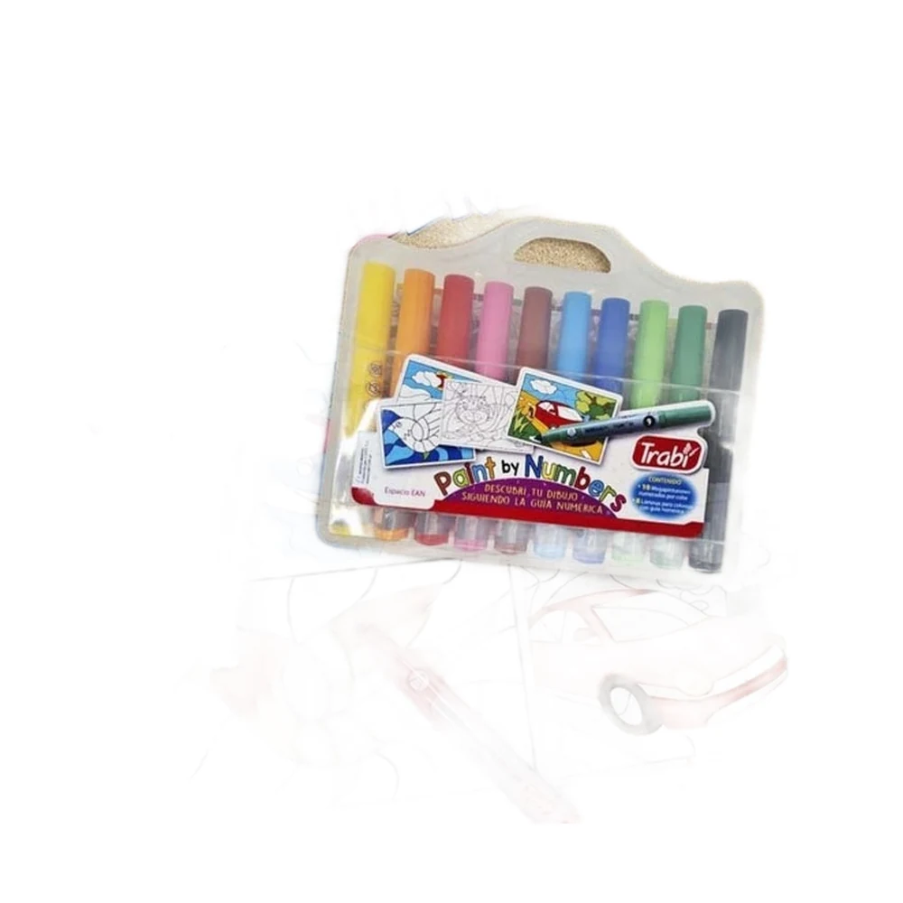 VALIJA TRABI PINTA POR NUMERO C/LIBRO PARA COLOREAR (TR11192)