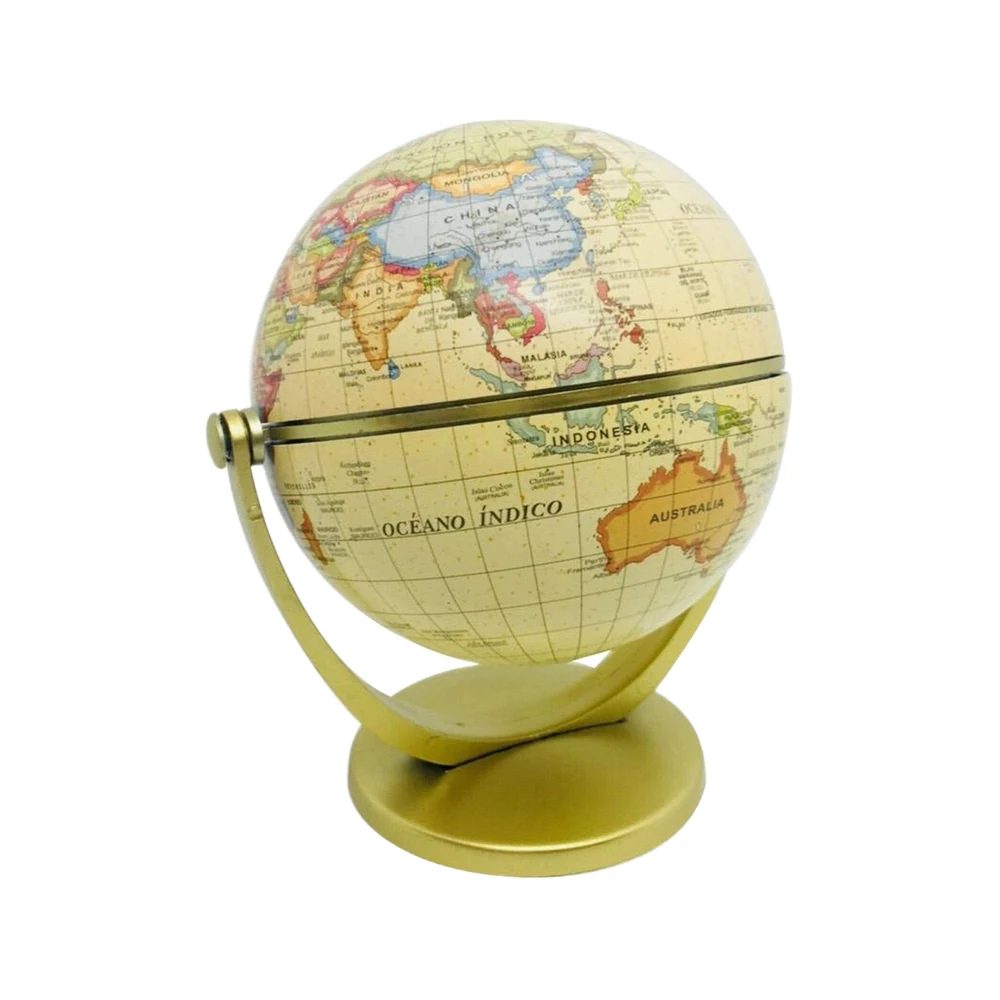 GLOBO TERRAQUEO 10CM / BASE DE PLASTICO ANTIGUO (107A)