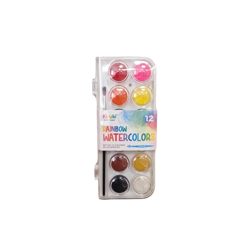 ACUARELA KIRUKI RAINBOW COLORES CLASICOS X12U (900002)