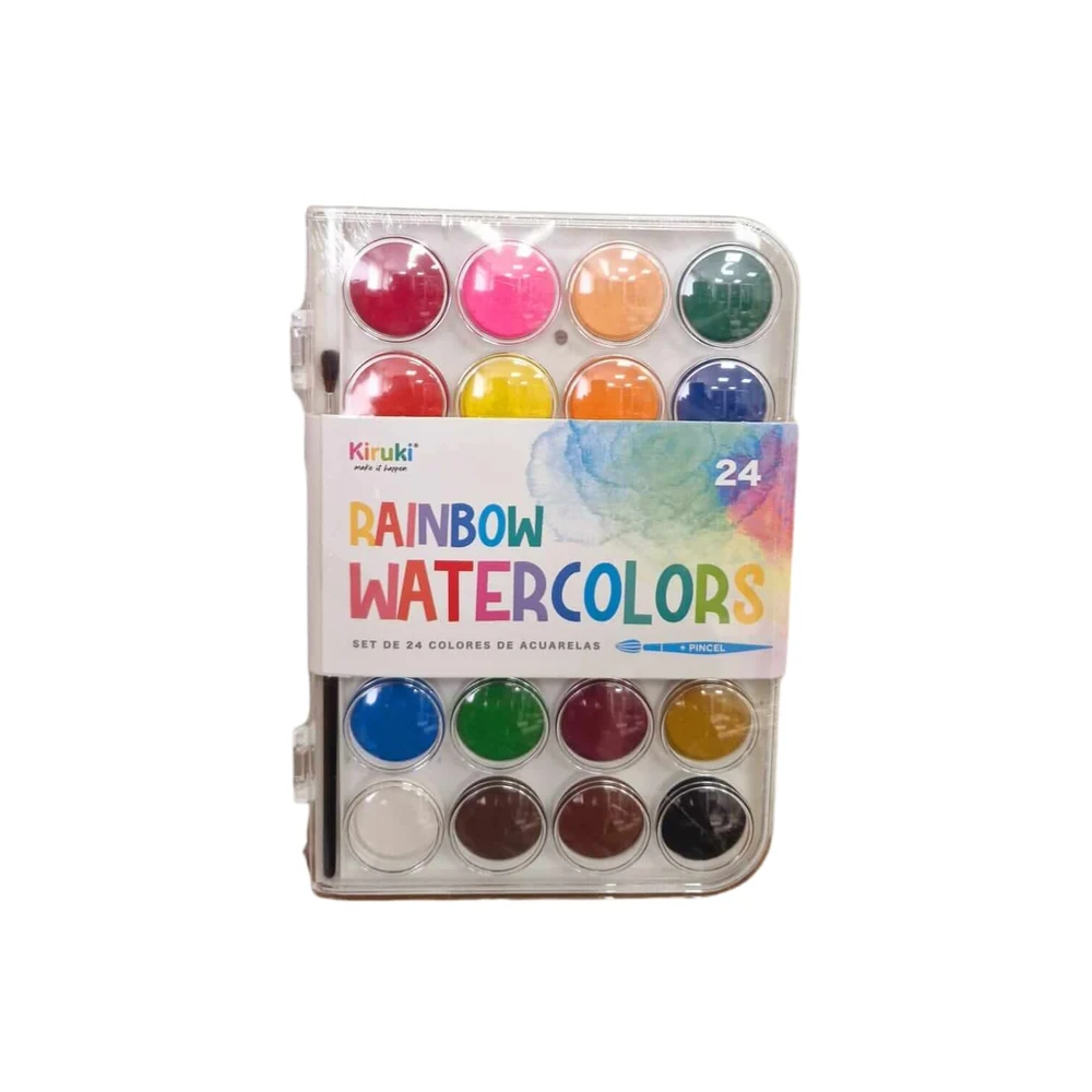 ACUARELA KIRUKI RAINBOW COLORES CLASICOS X24U (900003)