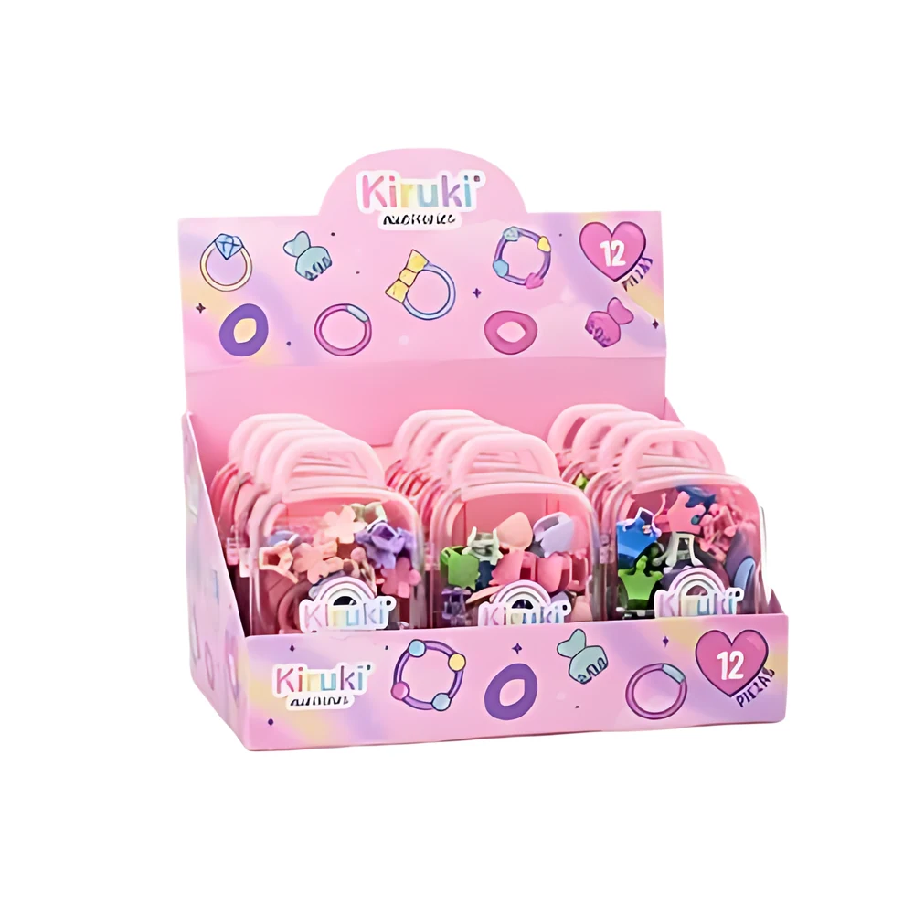 VALIJITA DE ACCESORIOS PARA EL CABELLO PASTEL KIRUKI (200026)