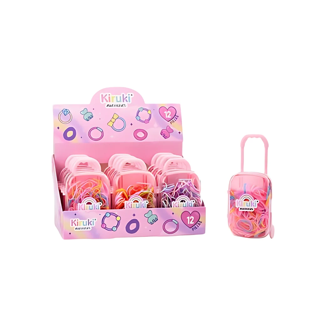 VALIJITA DE ACCESORIOS PARA EL CABELLO PASTEL KIRUKI (200027)