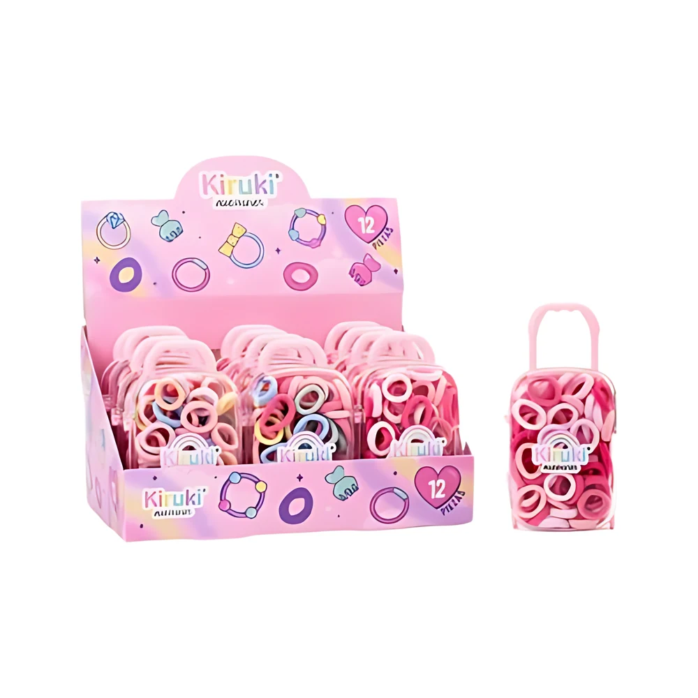 VALIJITA DE ACCESORIOS PARA EL CABELLO PASTEL KIRUKI (200025)