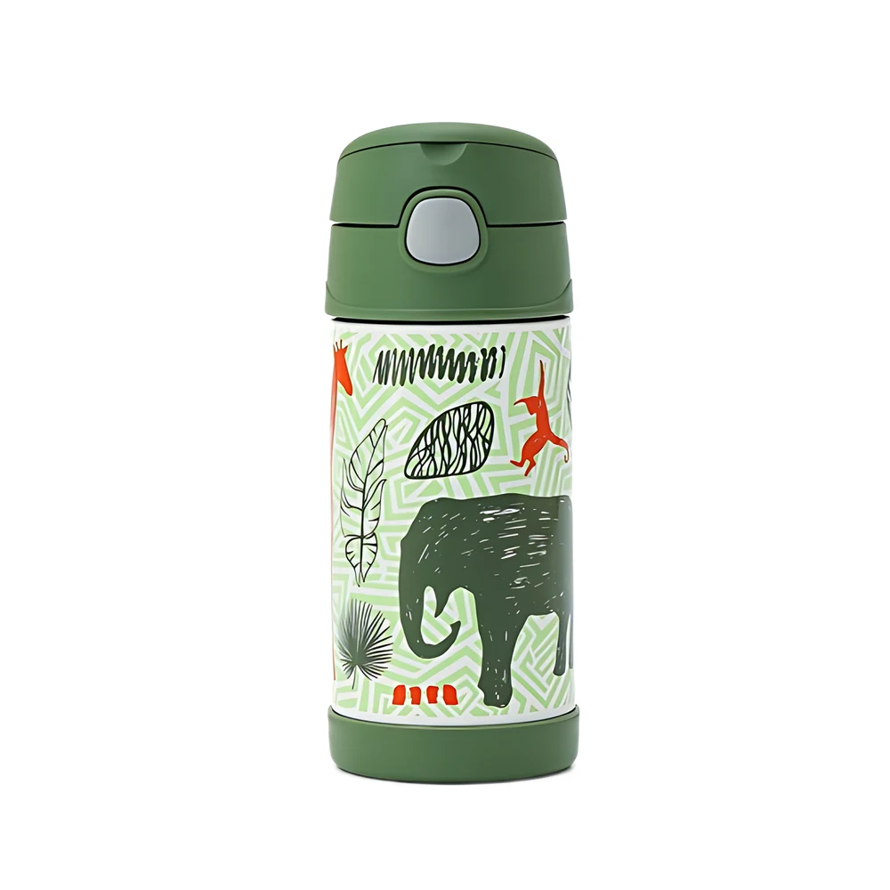 BOTELLA THERMOS KIDS ACERO INOXIDABLE TERMICA 355ML VERDE (F40122)
