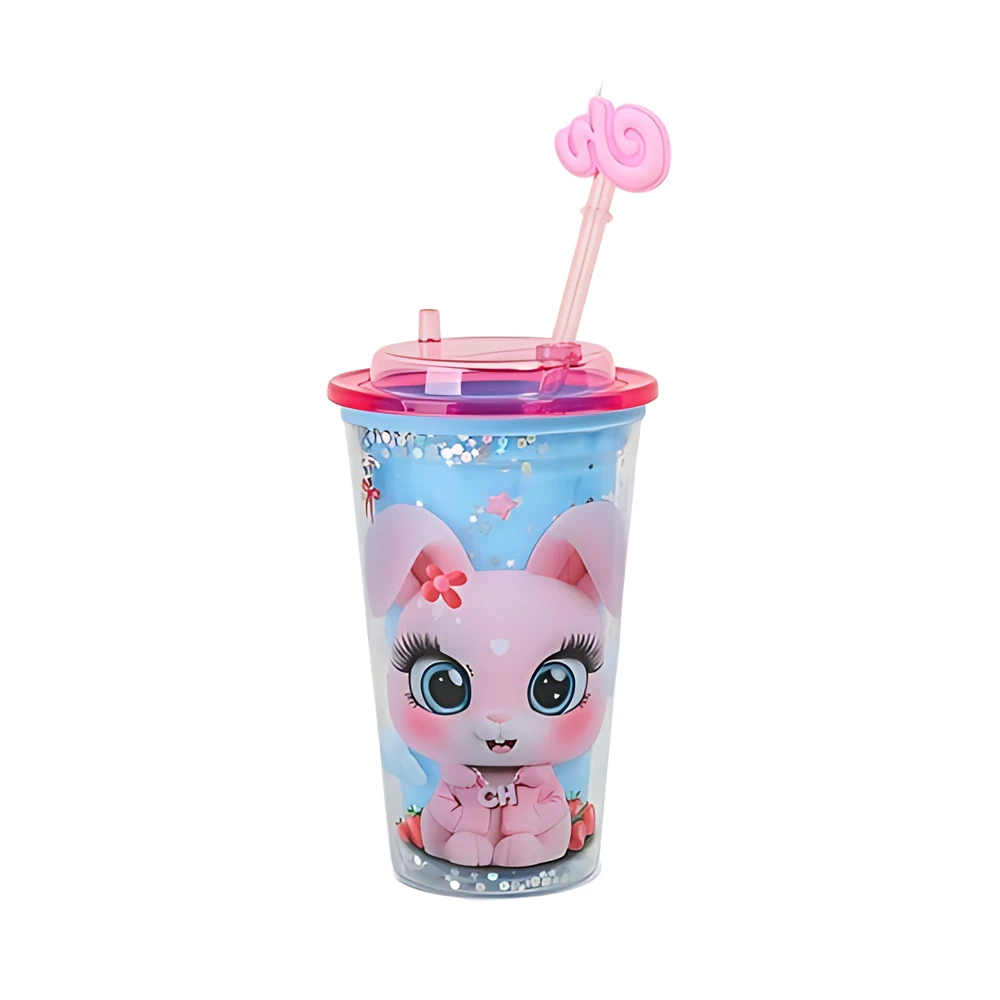 VASO CHIMOLA DE ACRILICO SPARK BUNNY 450ML (BZ107)
