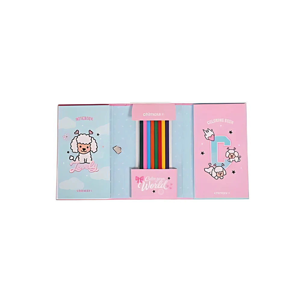 LIBRETA PARA COLOREAR POODLE A5 + LAPICES DE REGALO (ST151)