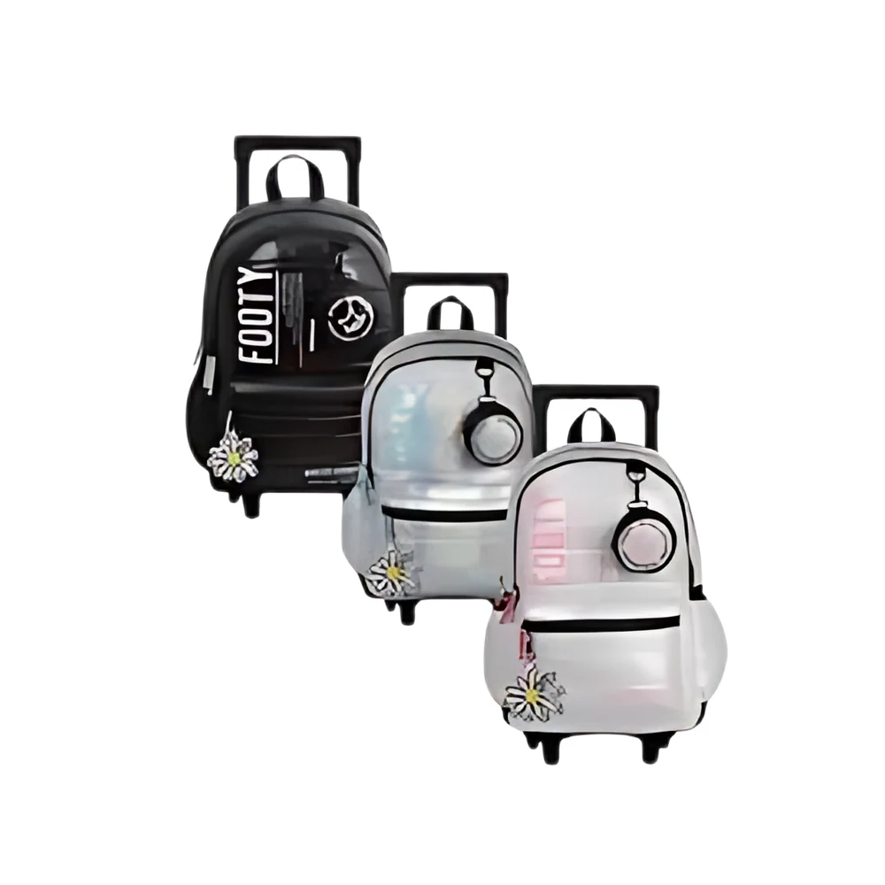 MOCHILA FOOTY 2025 BIG KIDS MARGARITA C/MONEDERO C/CARRO 18″ (F6031)