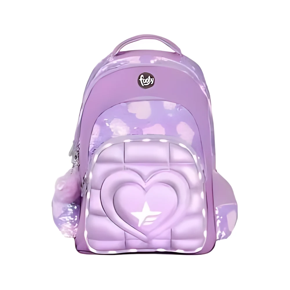 MOCHILA FOOTY SUPER HEART C/LUZ LED ESPALDA 18″ (F6323)