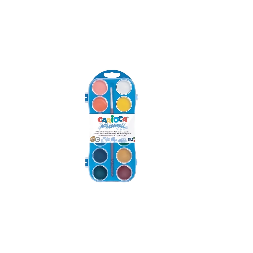 ACUARELA CARIOCA X 12 COLORES ESTUCHE + PINCEL (42400)