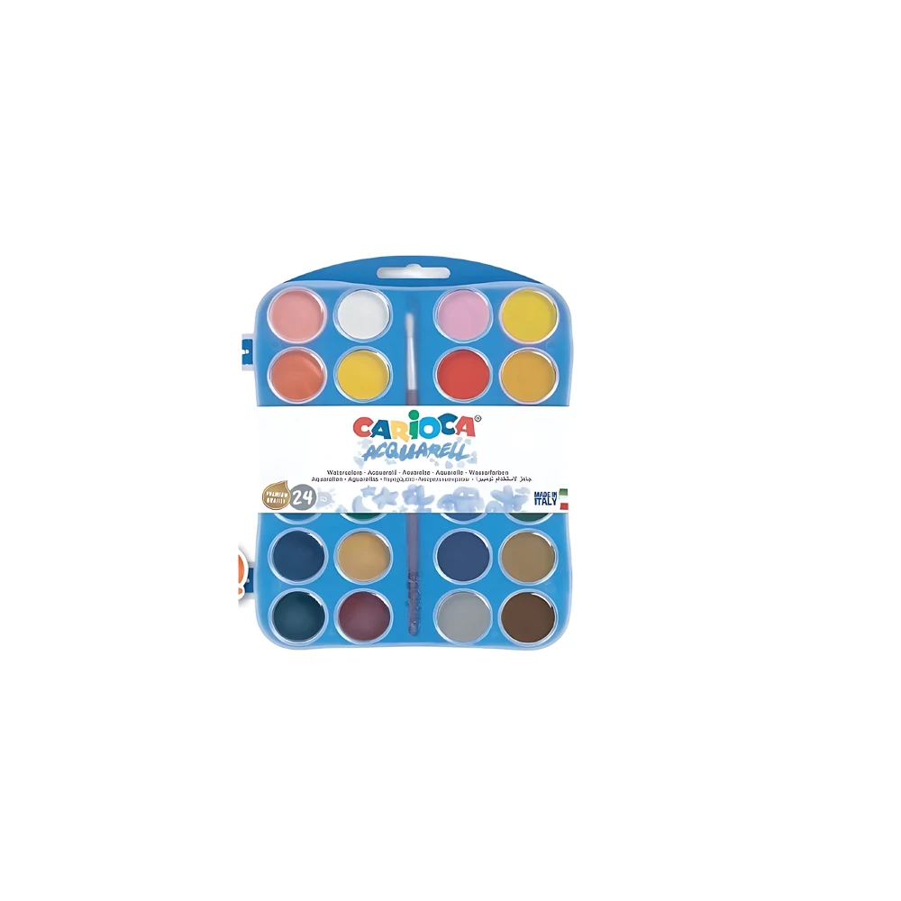 ACUARELA CARIOCA X 24 COLORES ESTUCHE + PINCEL (42401)