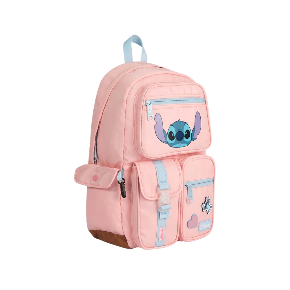 MOCHILA MOOVING STITCH PINK ESPALDA 18″ (1629326)