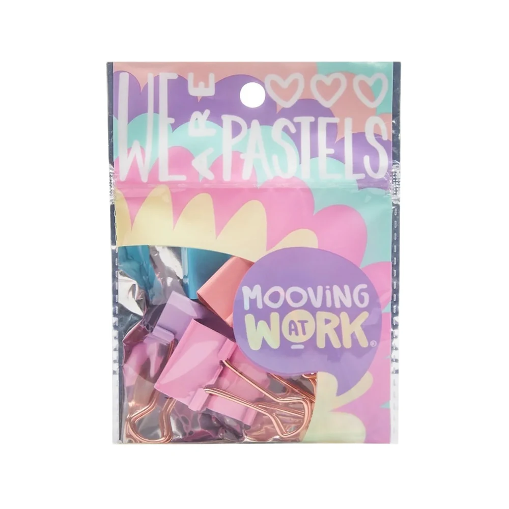 BINDER MOOVING CLIPS PASTEL 25MM X6U (2102020201)