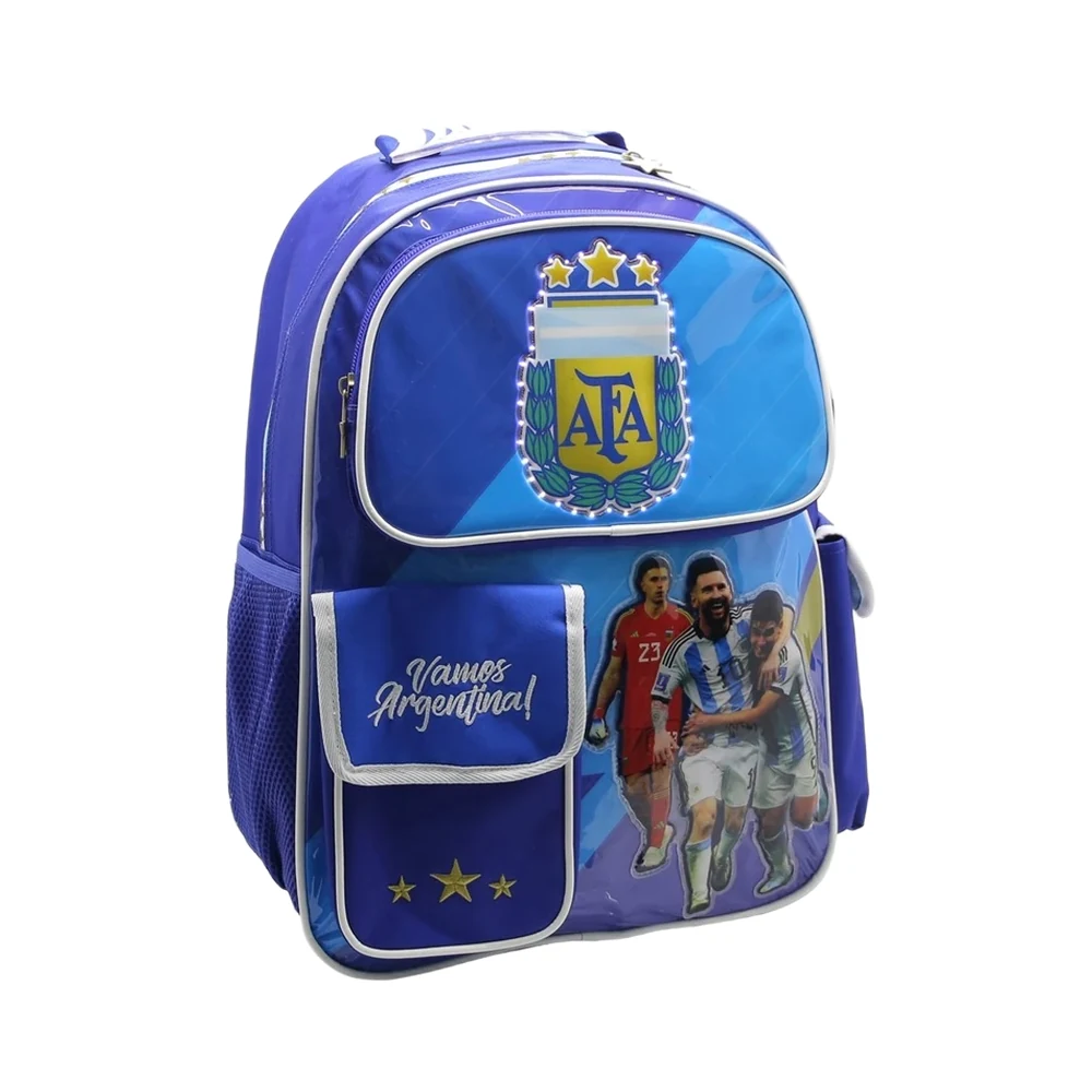 MOCHILA CRESKO «ARGENTINA CAMPEON DEL MUNDO» 16″ ESPALDA (AF013)