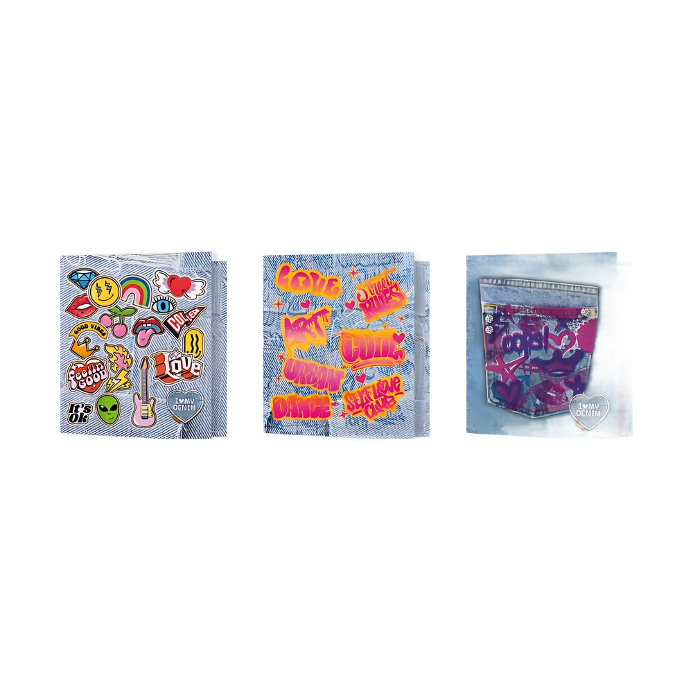 CARPETA REXON 3X40 HOLOGLITTER DENIM