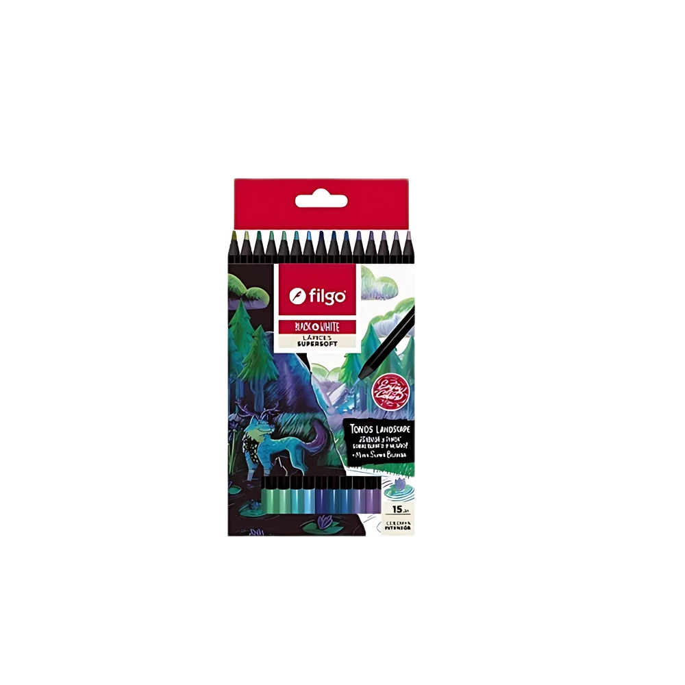 LAPICES FILGO BLACK&WHITE TONOS LANDSCAPE SUPERSOFT (PN501-E15-LNSCPE)