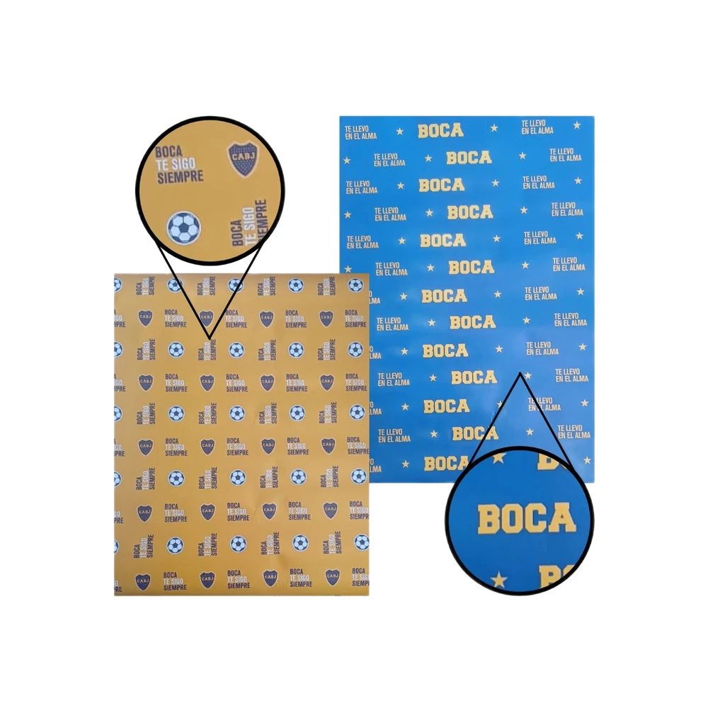 PAPEL PARA FORRAR PPR BOCA JUNIORS X10U (L5PPFBOC)