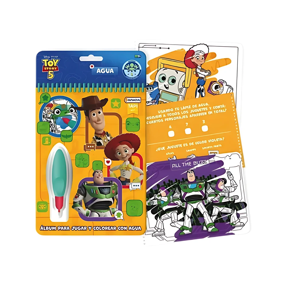 AGUA WOW TAPIMOVIL LIBRO C/LAPIZ MAGICO PARA PINTAR C/AGUA TOY STORY.