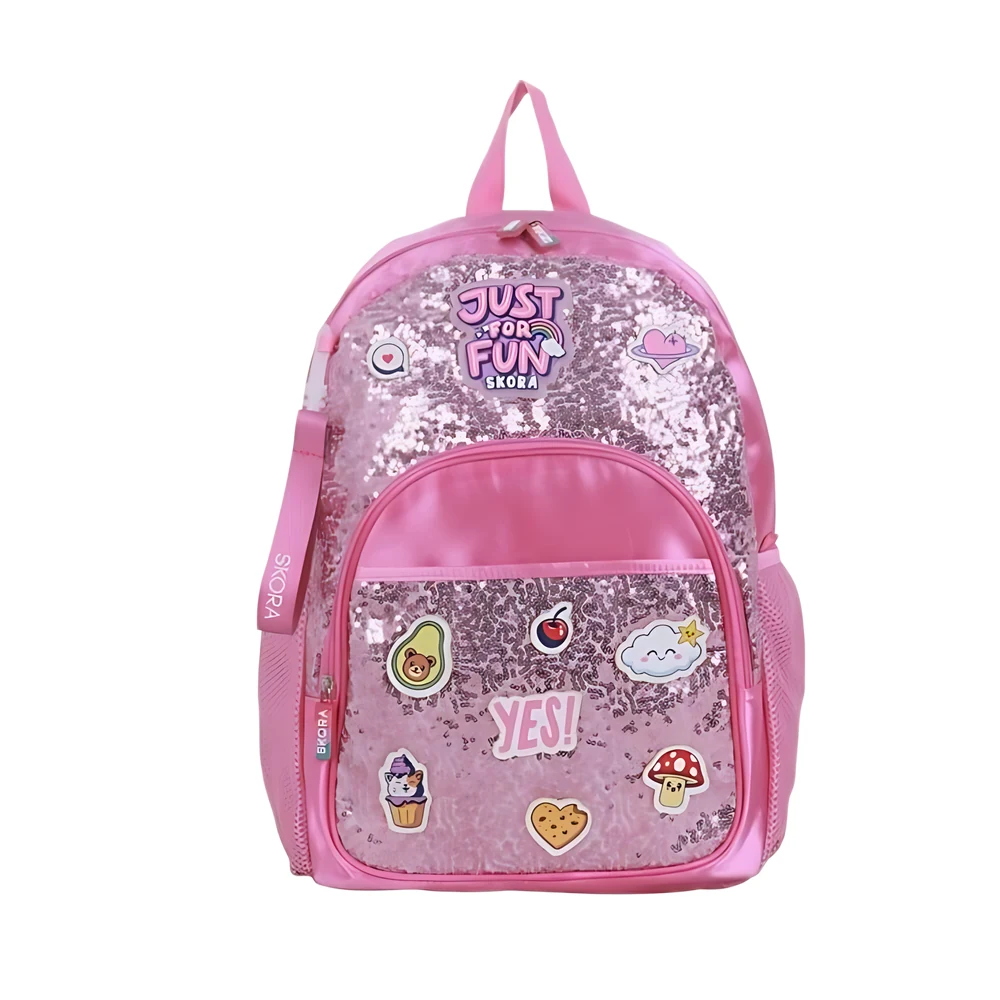 MOCHILA MODAX JUST FUN LENTEJUELAS ESPALDA 17″ (35419)