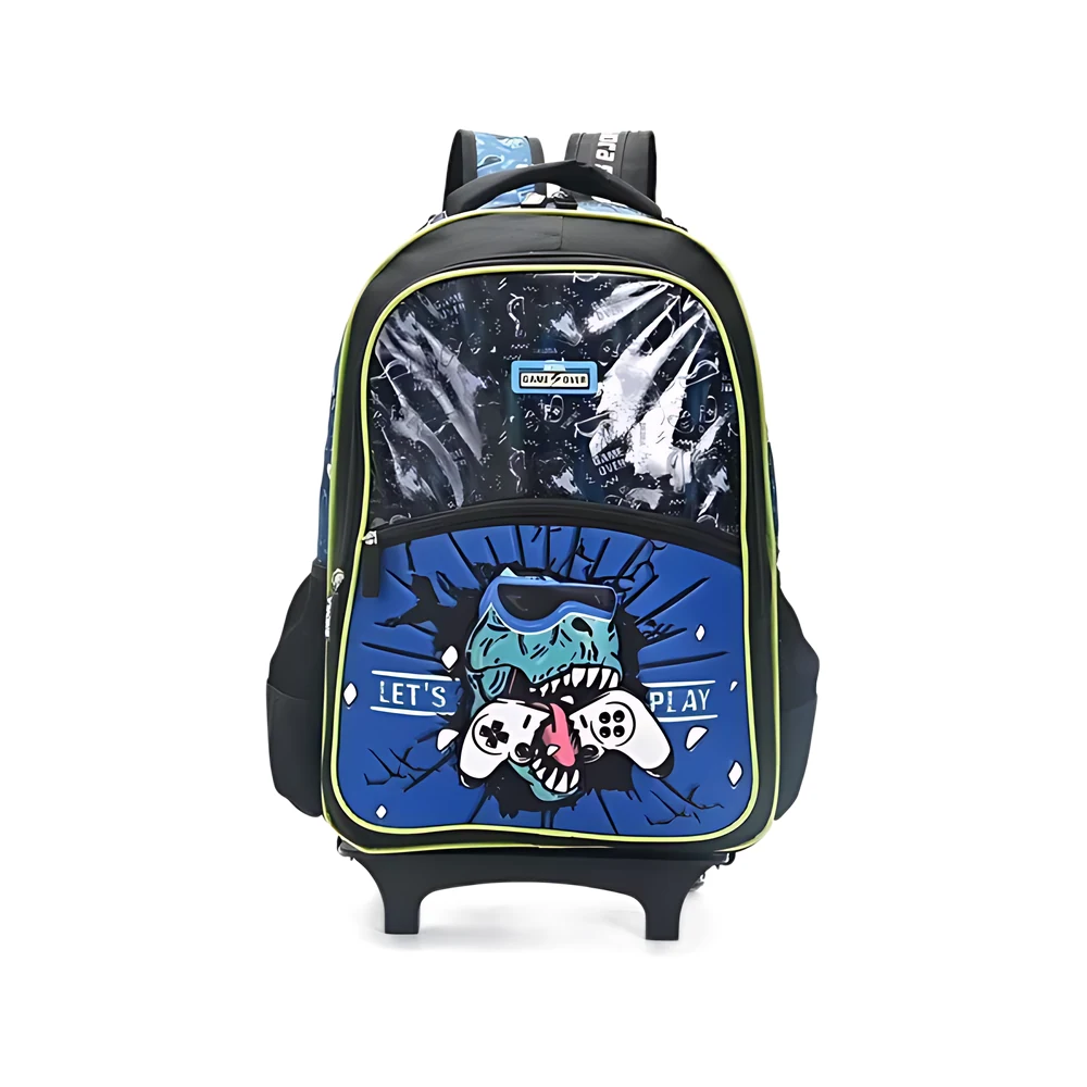 MOCHILA MODAX LETS PLAY DINO GAMER C/CARRO 18″ (35416)