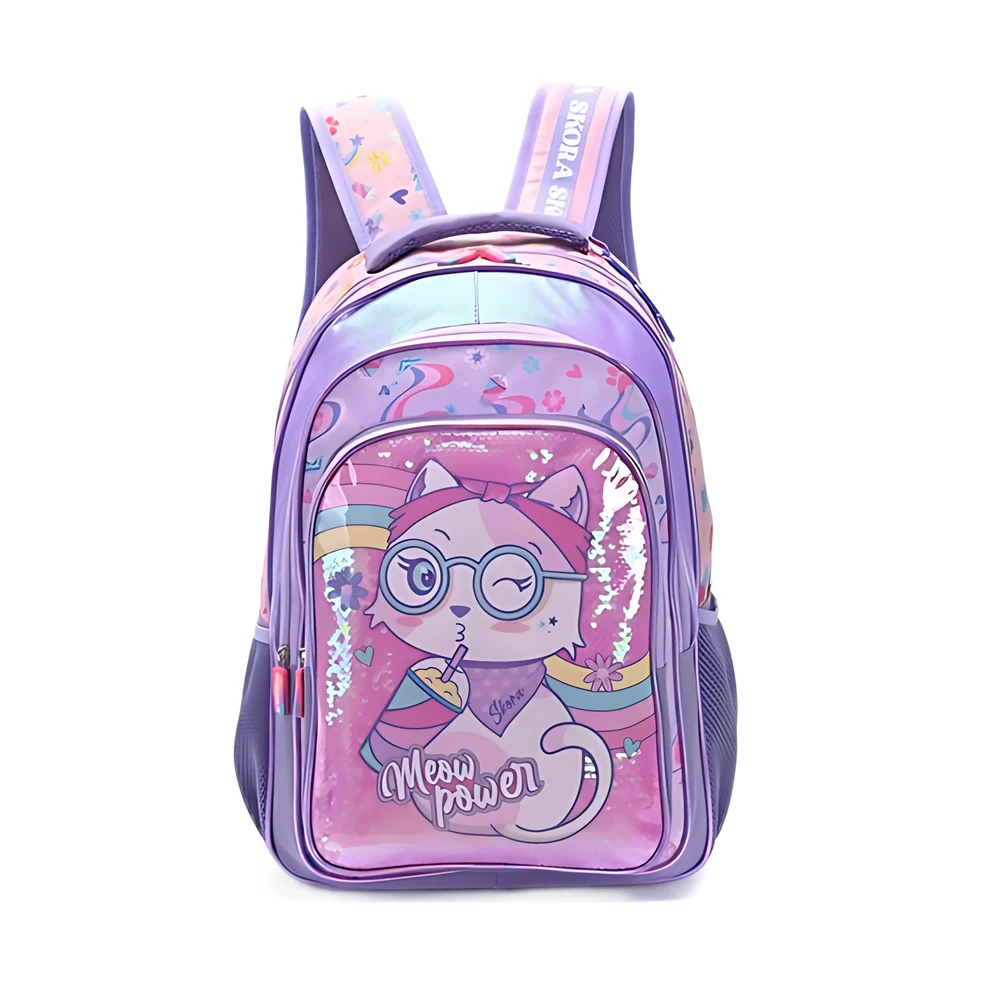 MOCHILA MODAX THINK HAPPY MEOW POWER ESPALDA 18″ (35339)