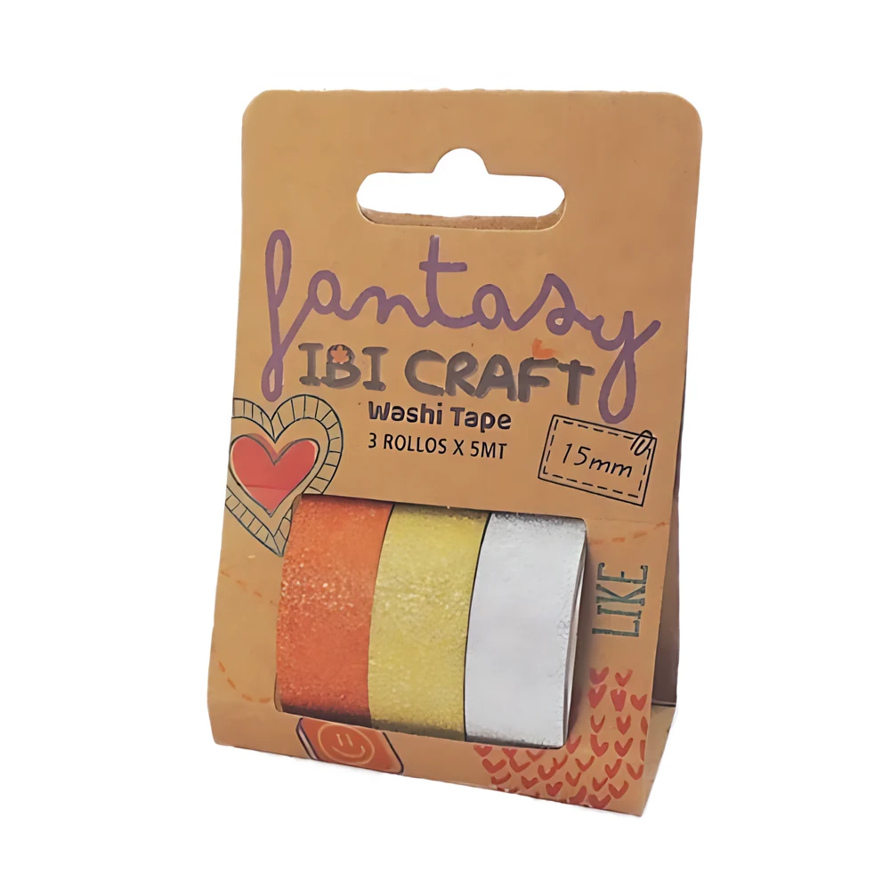 WASHI TAPE IBICO X3U 5MTS GLITTER (055790)