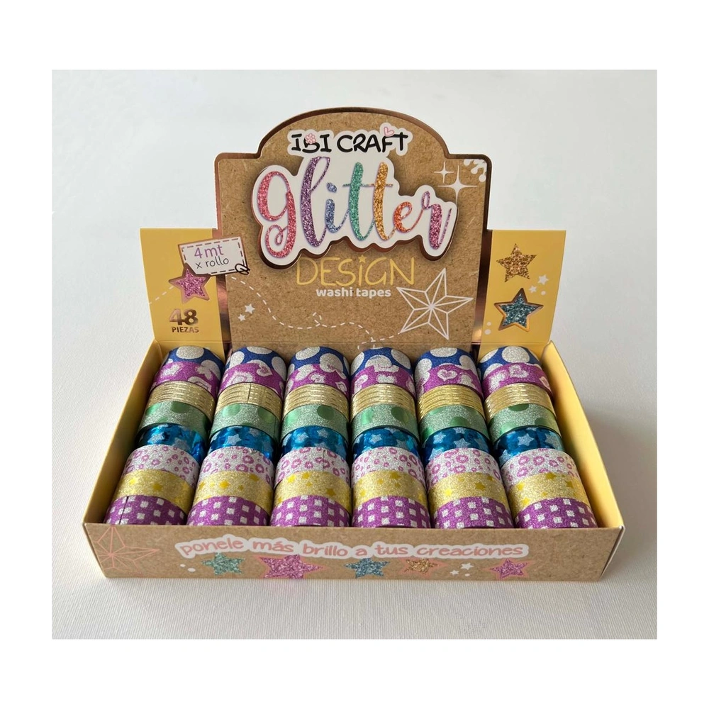 WASHI TAPE IBI CRAFT GLITTER/IMPRESA X48U.
