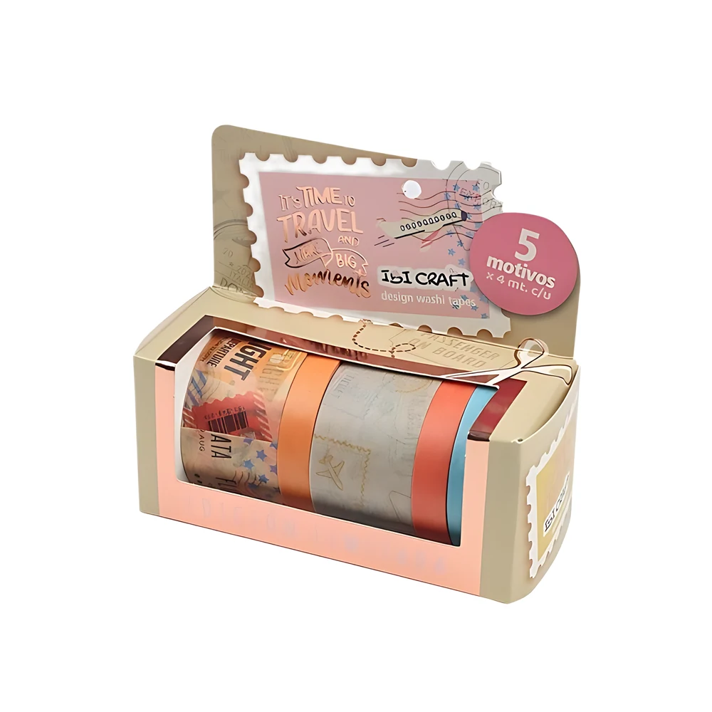 WASHI TAPE IBI CRAFT TRAVEL X5U 4MTS (55776)