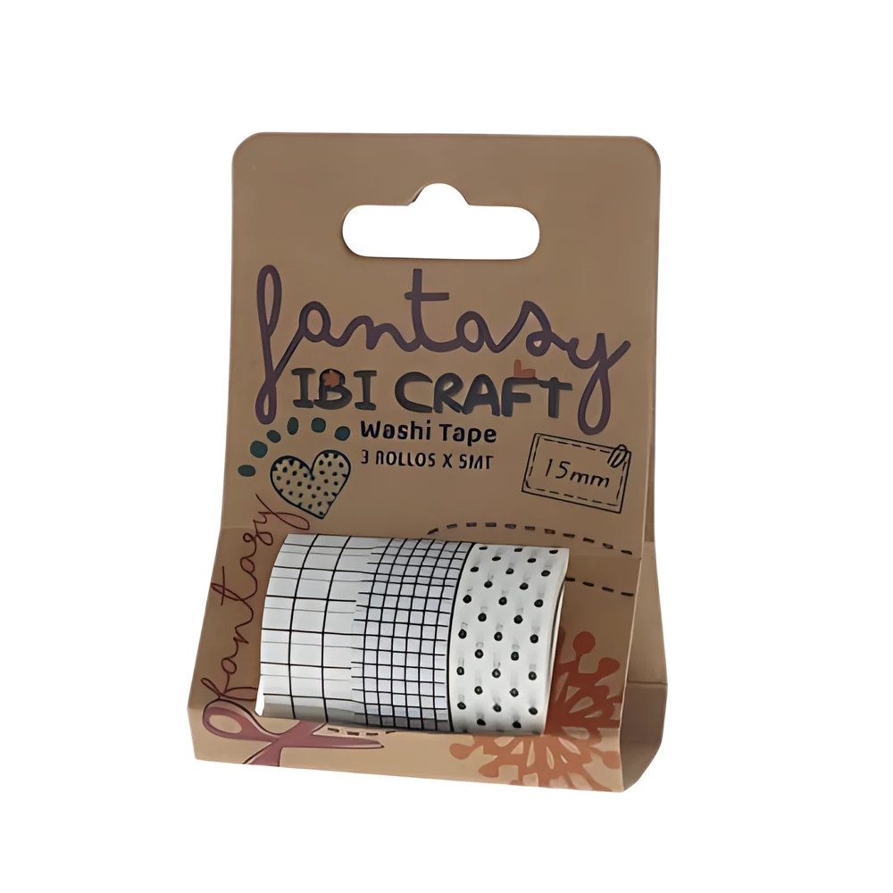 WASHI TAPE IBI CRAFT X3U 5MTS PATTERN (55796)