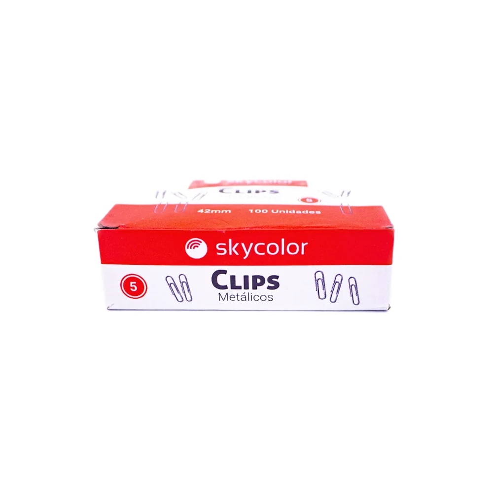 BROCHE SKYCOLOR CLIP METALICO N° 5 x 100 unid. (42 mm)